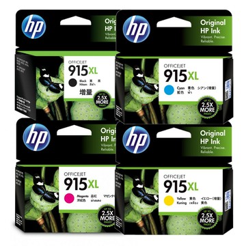HP 915XL 四色免運 3YM22AA+3YM21AA+3YM20AA+3YM19AA 原廠墨水匣8020/8010｜領券最高折$220
