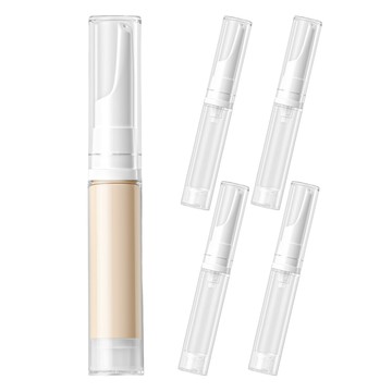 Susumama 尖頭化妝品真空乳霜分裝瓶  5個  透明