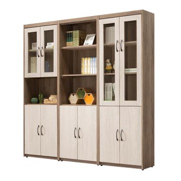 【唯熙傢俱】唯樂灰白雙色6尺書櫃