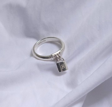 925純銀 鎖頭戒指 R_101