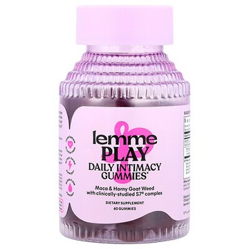 Lemme, Play, Daily Intimacy Gummies, Cherry, 60 Gummies