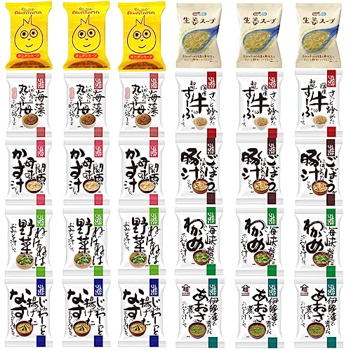 コスモス食品 フリーズドライ 味噌汁 スープ セット 10種類 30食入