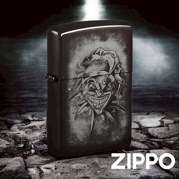ZIPPO 詭笑小丑防風打火機 48914 高拋光黑色 邪惡的小丑笑容 不寒而慄的感受 終身保固