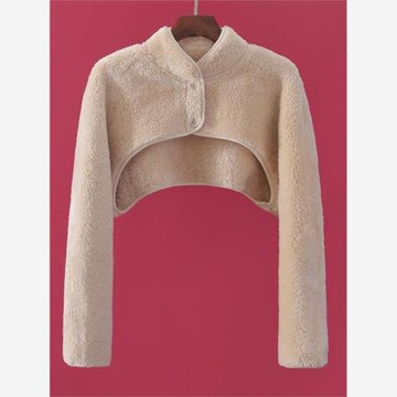 睡覺肩頸保暖長袖坎肩女珊瑚絨喂奶披肩玩手機護肩200斤短外套女