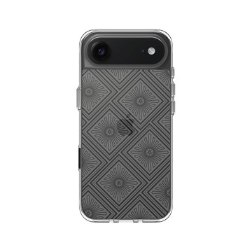iPhone Air Clear Case（相機按鈕） 透明 - Textured Glass: Luminous Sculpture 玻璃紋理系列：光映雕塑 - 復古幾何設計花紋玻璃
