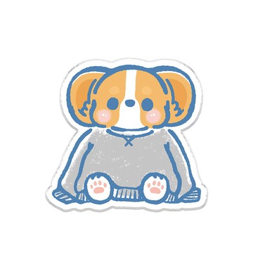 【插畫家聯名】柯基犬卡卡衛衣LOOK MagSafe氣囊支架