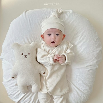 Oottbebe 有機棉肚衣套裝【現貨+預購】新生兒衣服 寶寶套裝 胎帽 新生兒 嬰兒帽子 寶寶衣服 韓國童裝