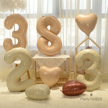 【40吋 焦糖數字】0~9氣球 🇹🇼台灣現貨 B174 生日佈置 生日派對 週歲佈置 紀念日 生日氣球 大數字 收涎周歲