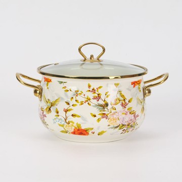 熱銷/免運 琺瑯鍋 牛奶鍋 微壓鍋 燜燒鍋  德國琺瑯微壓湯鍋 家用煮鍋 不粘鍋 燉肉煲湯雙耳燉鍋 出口日韓 特厚新款搪瓷燉鍋 加厚琺瑯湯鍋 帶蓋琺瑯彩陶瓷鍋清倉