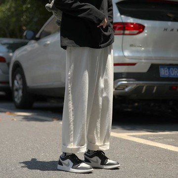 美式牛仔褲男日系cityboy褲子春秋新潮牌復古做舊直筒褲寬松長褲