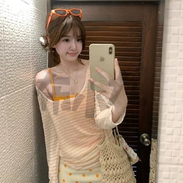 【佈小九】【天絲雪花+人棉內衣可調節+同款貝殼鈕釦】兩件套寬鬆防曬衫 薄款防曬上衣  防曬長袖T恤 夏季女裝 小個子 T