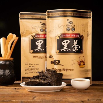 甄選花茶💥健康養生茶🚀黑茶安化金花黑茶陳年老茶2015年天尖茯磚茶葉安華黑茶正宗