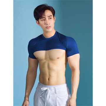 夏季男式運動T恤男短袖體育田徑跑步速干衣體恤薄款健身冰絲T半袖