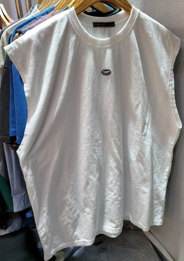 Chemistry_Boys - 韓國 MTE402 FLOOR & CO. FOURNINE 膠標 寬肩背心 (三色)