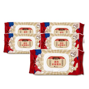 【KESPOL克司博】速效水垢濕巾(60抽/包X5包組)-檸檬酸濕紙巾