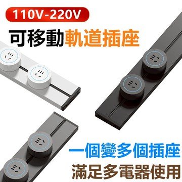 家護保｜多功能軌道插座110V-220V 移動式插座  USB插座延長綫 電源插座 滑軌防水插座
