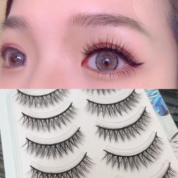 𝐋♡𝐋𝐈𝐓𝐀🦋蘿莉塔 熱銷系 3D硬梗系列🌹交叉眼中拉長款 黑粗梗 單眼撐雙眼皮福音 多層立體假睫毛 3D02