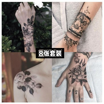 【優選好物】花臂浮世繪紋身貼仿真女持久網紅鎖骨手腳性感刺青紋身貼紙ins風jioyh FZZB
