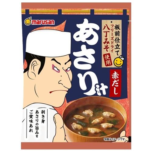 マルサン 板前仕立て 八丁みそ使用 赤だしあさり汁 60食 (6食入×10 まとめ買い) インスタント