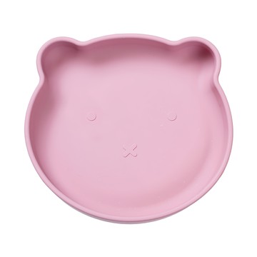 CUTOPIA 矽膠動物餐盤 100%食品級矽膠 安全無毒 耐溫範圍:-40°C~220°C  餐盤  暖暖熊 粉色  1個