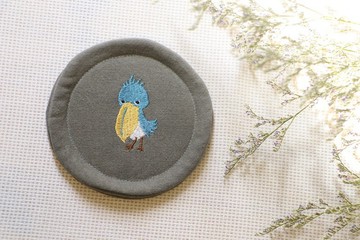 沈靜灰/杯墊/刺繡款/自家繪製電繡/如果三巷