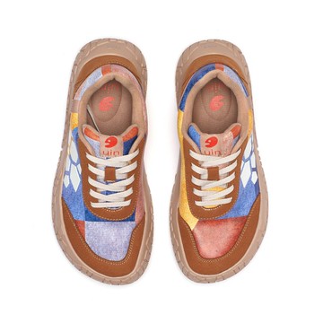 【Uin】西班牙原創設計 | 斑駁院牆 馬賽克1 彩繪休閒 女鞋