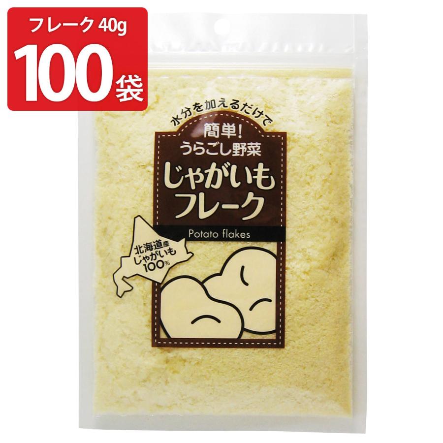 じゃがいもフレーク 40g100袋 じゃがいも 北海道産 フレーク 常温 野菜 離乳食 介護食 無添加 無着色 裏ごし野菜 大望 