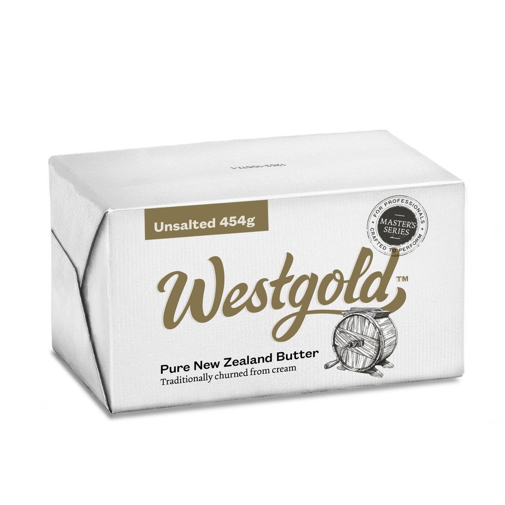 【德麥食品】紐西蘭 德紐westgold 磅裝黃金奶油 草飼奶油 有鹽/無鹽 454g