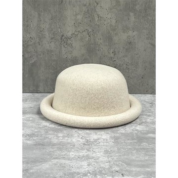 小頭圍法式羊毛針織漁夫帽子女秋冬減齡氣質禮帽卷邊保暖時尚盆帽