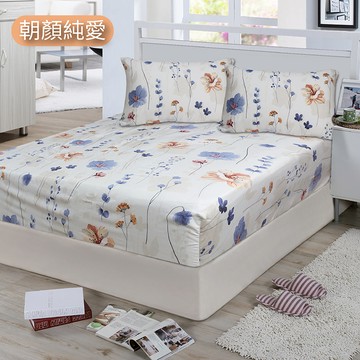 【多利寶寢具】FITNESS_100%純天絲雙人60支床包枕套三件組-朝顏純愛