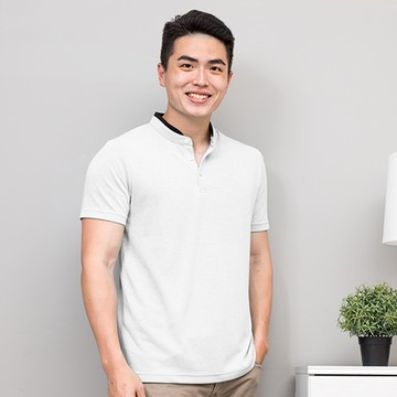 O5 PRO｜奇異POLO－男版/立領 (白)