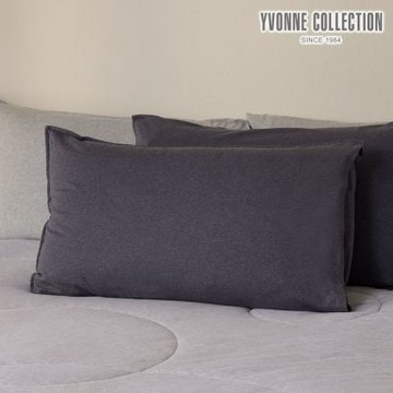 YVONNE 以旺傢飾 減法美學｜素面信封式枕套1入-永恆灰