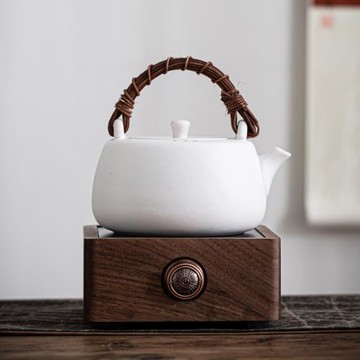 琨德胡桃木電陶爐煮茶壺家用陶瓷燒水壺全自動小型白茶煮茶器套裝