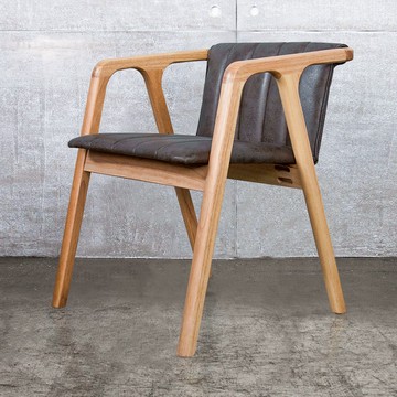 【H&D東稻家居】CF2004實木餐椅/原木色/胡桃色 (CF2004Y/CF2004E)