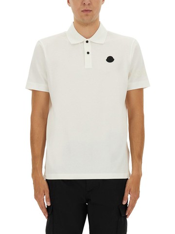 moncler cotton pique polo shirt