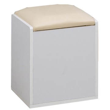 《C&B》日式可收納化妝椅收納椅便利椅(台灣生產)白色