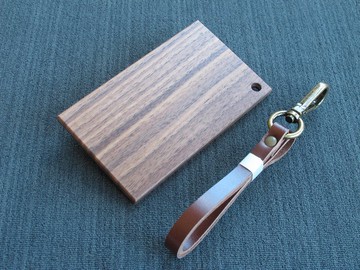 原木IC卡片夾-胡桃木(四角)