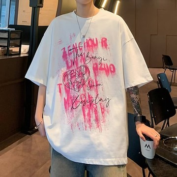 💗特惠促銷💗2025重磅短袖T恤 男款夏季潮牌潮流寬鬆男士衣服 美式大碼學生體恤