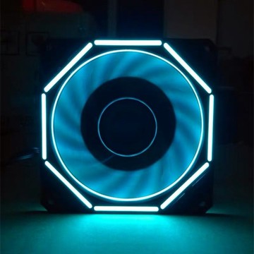 玲瓏光圈 水冷排散熱風扇12CM靜音 電車 電摩 電腦 機箱風扇 多色 海鷗