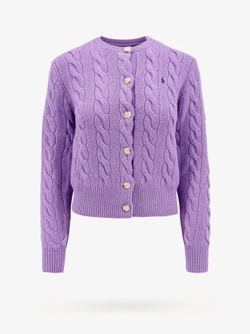 Responsible wool and cashmere cardigan with embroidered logo - POLO RALPH LAUREN - gender_Woman