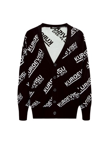 Allover Logo Intarsia Cardigan