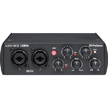 Presonus AudioBox 96 USB 2.0 Audio Midi Interface w Studio One Artist DAW Software, Audio-Technica AT2020 Vocal Microphone Arm Kit, LyxPro Isolation S