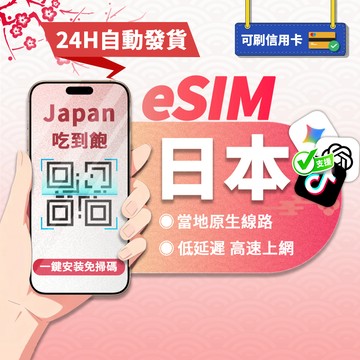 【寰宇通訊】日本eSIM｜原生網路 24H自動發貨1秒取件 網卡 沖繩 北海道esim esim日本 吃到飽 esim