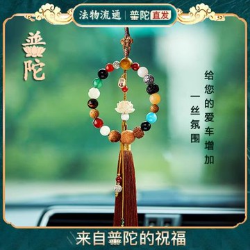 (免運)普陀山流通處18籽代請車掛平安出行十八籽掛件多寶菩提子寺串珠