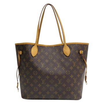 LOUIS VUITTON LV 路易威登 棕色 原花 帆布 NEVERFULL MM 托特包 肩背包 M40156 【二手名牌BRAND OFF】