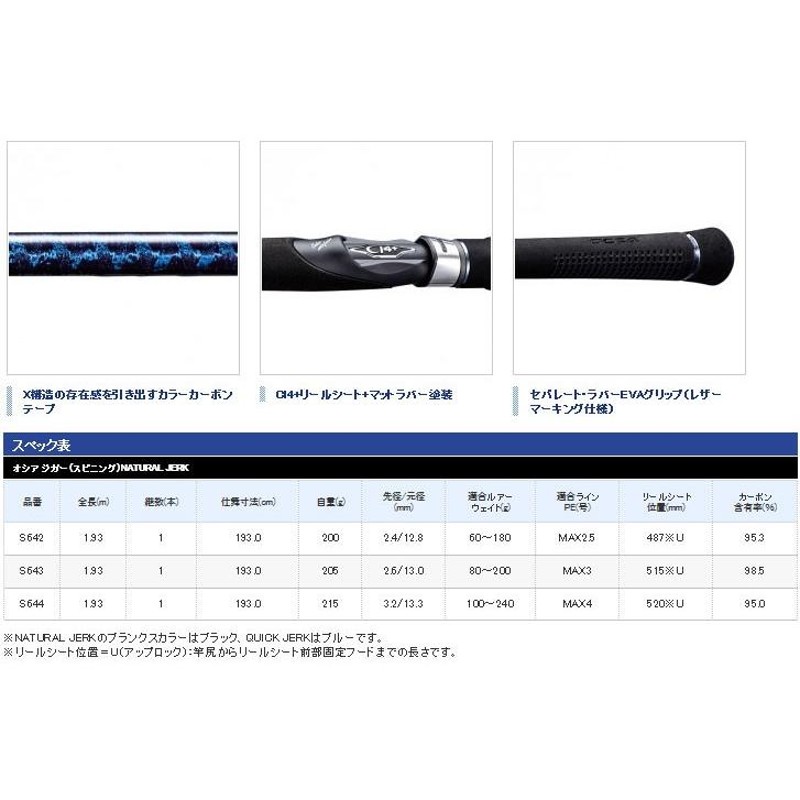 ○シマノ オシアジガー S642 ナチュラルジャーク スピニングモデル ...