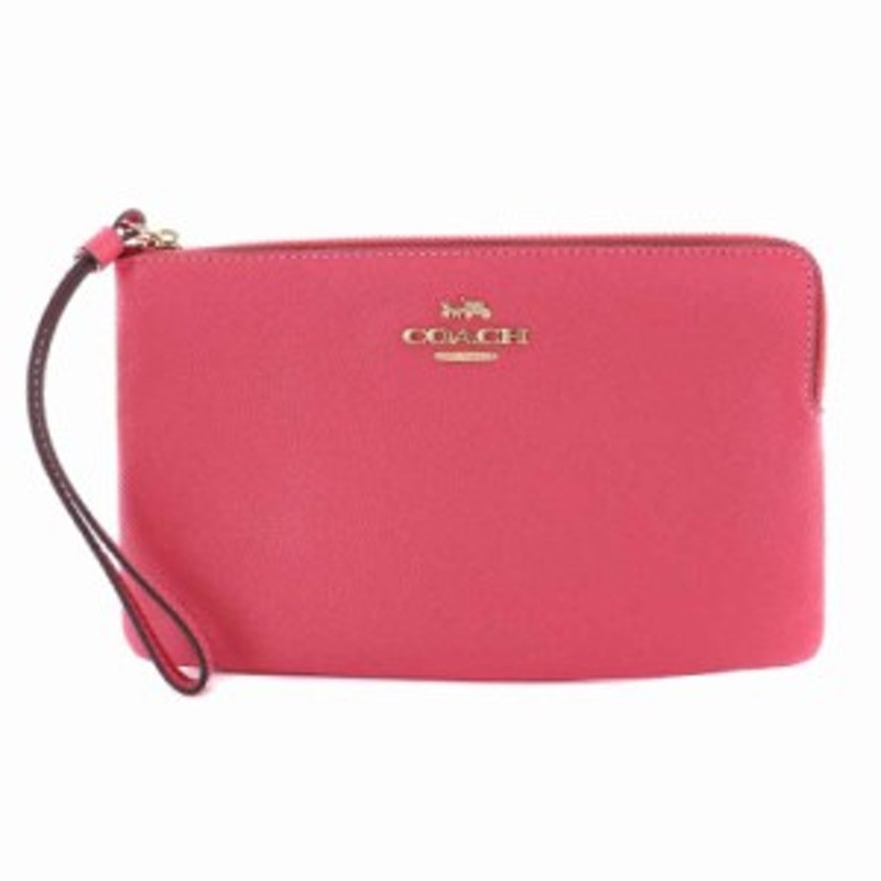 中古】コーチ COACH ラージ コーナー ジップ リストレット LARGE CORNER ZIP WRISTLET マルチポーチ PVC |  LINEブランドカタログ