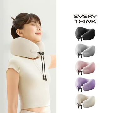 【EVERY THINK】台灣總代理 捲捲U型頸枕 涼感透氣 高彈舒適 多色可選