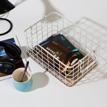 ins北歐鐵藝收納筐 鐵藝收納籃 餐具籃 多功能收納 置物籃 收納 家用 簡約 儲物