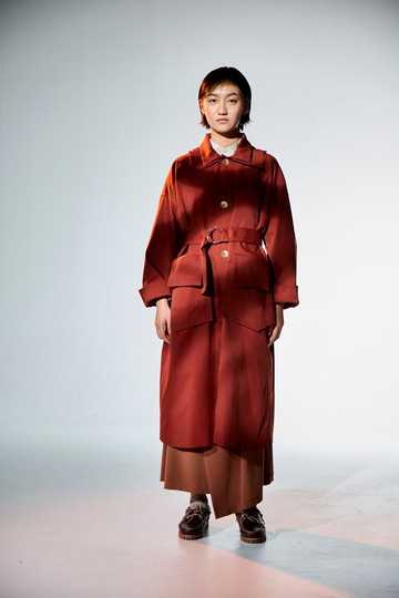 大口袋連帽大衣